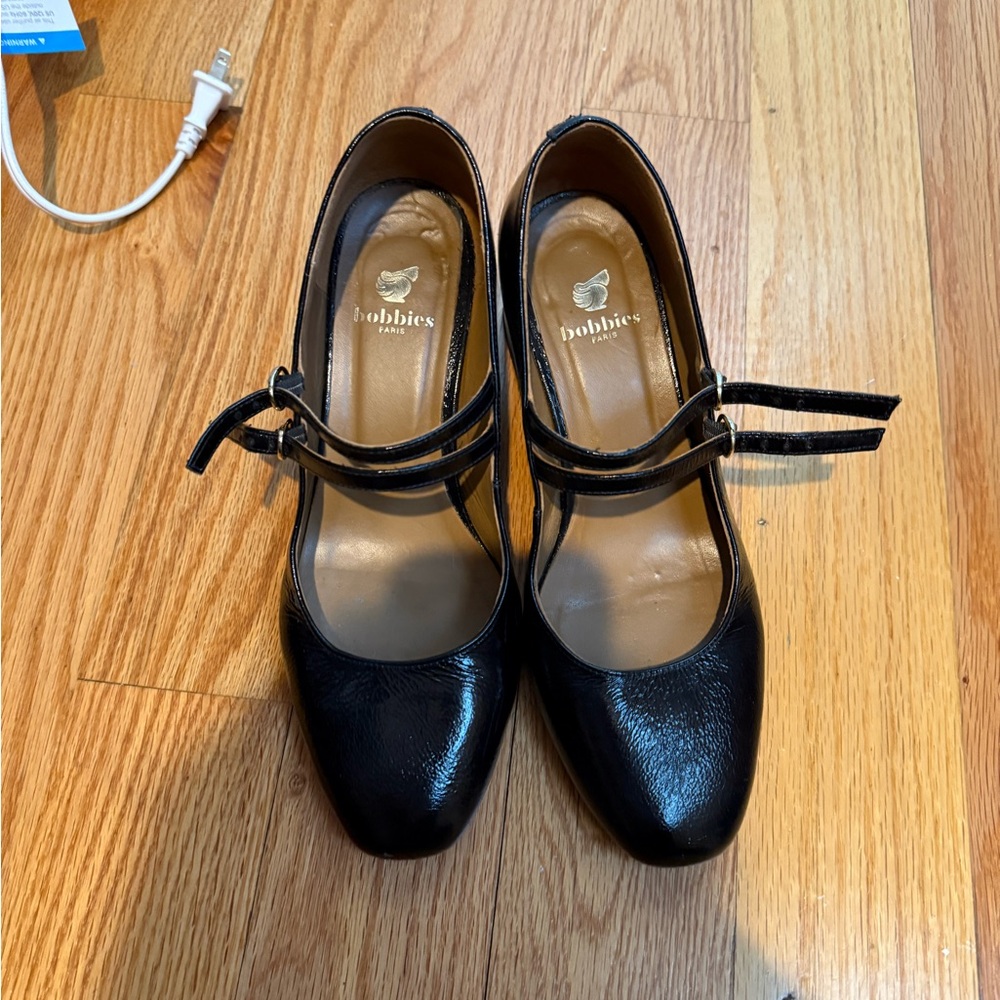 Black Leather Bobbie’s Maryjane Women's Shoes